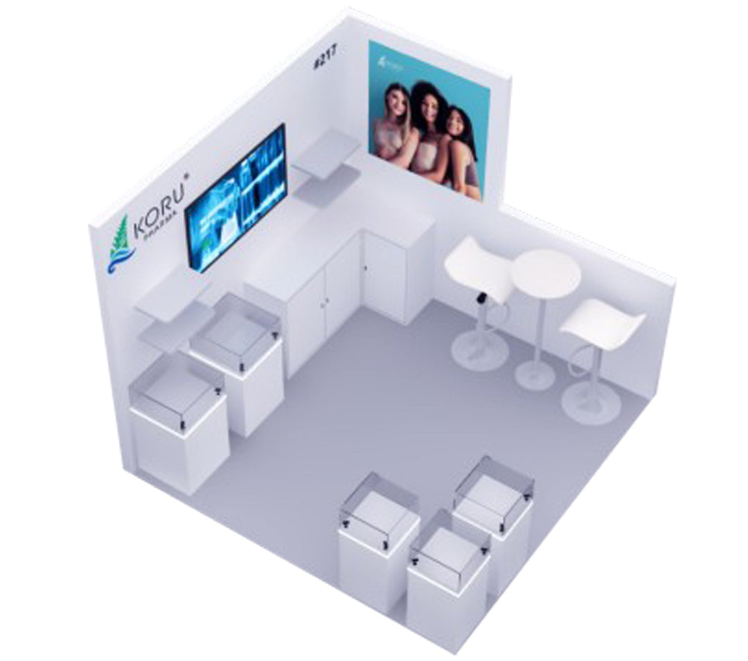 10x10 Wooden Trade Show Booth Exhibit Rental Package