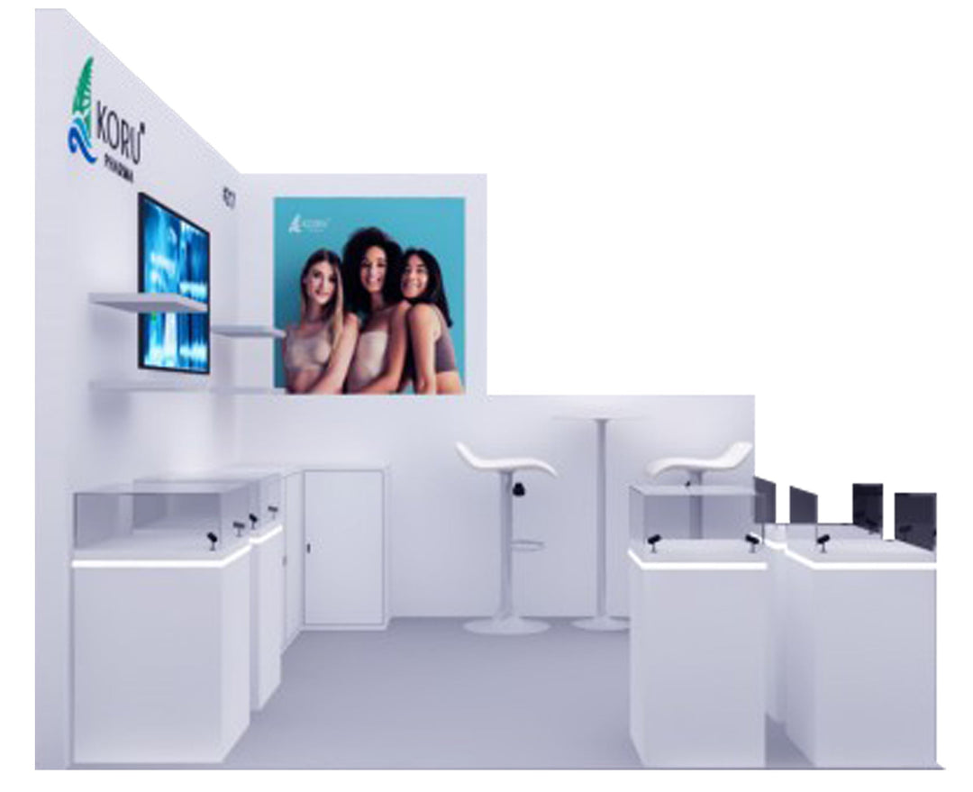 10x10 Wooden Trade Show Booth Exhibit Rental Package