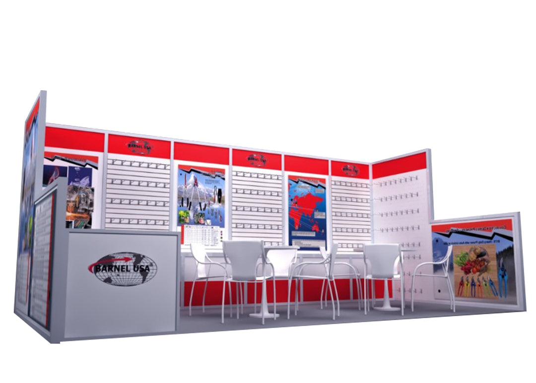 10x20 Aluminum Trade Show Booth Exhibit Rental Package