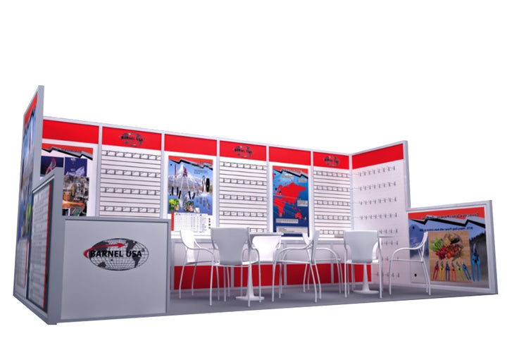 10x20 Aluminum Trade Show Booth Exhibit Rental Package