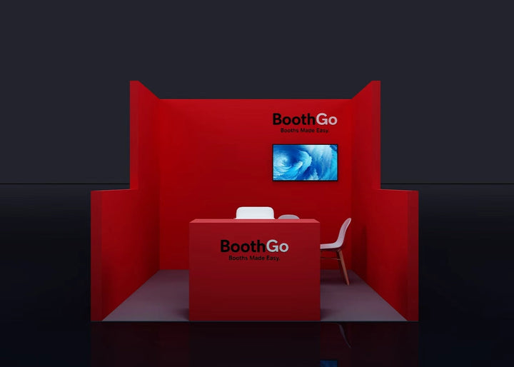 10x10 Wooden Booth Exhibit Urgent Rental Package A