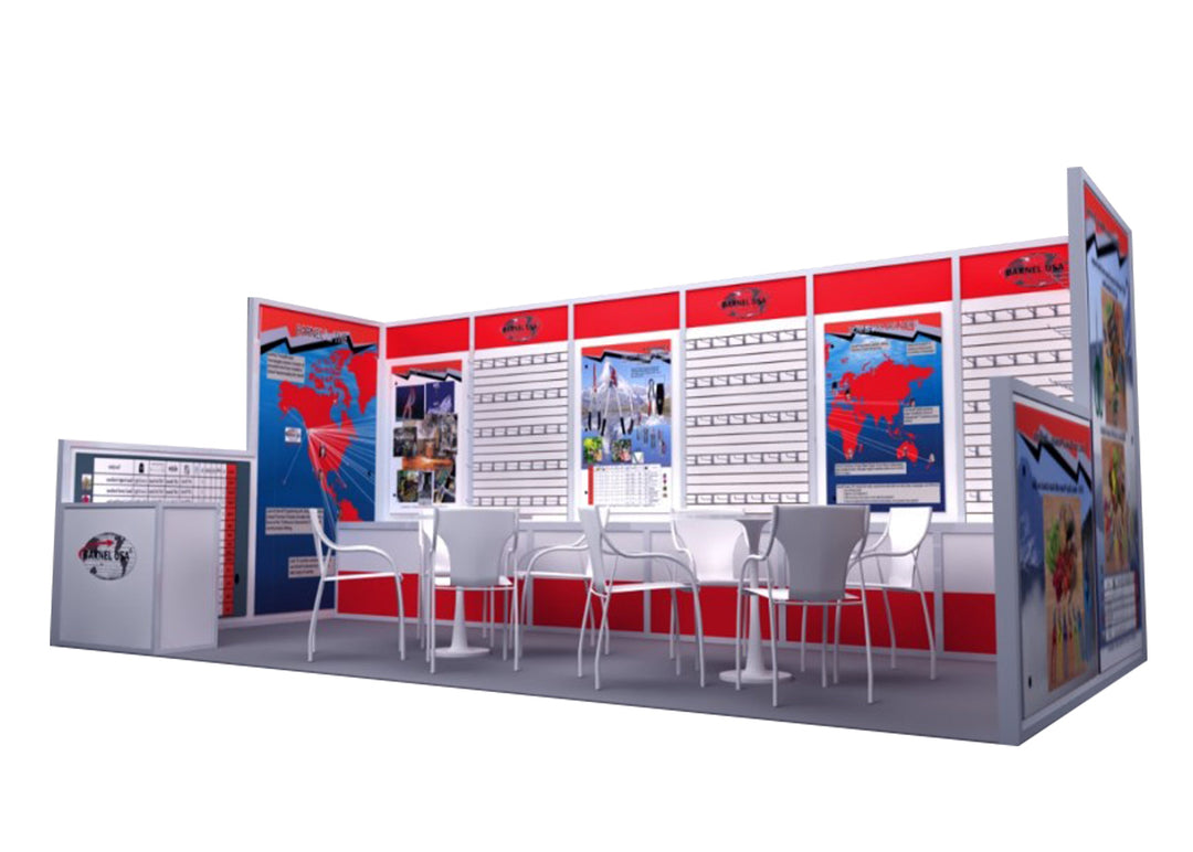 10x20 Aluminum Trade Show Booth Exhibit Rental Package