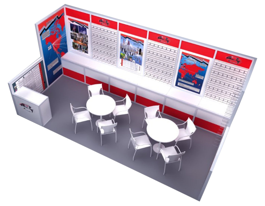 10x20 Aluminum Trade Show Booth Exhibit Rental Package
