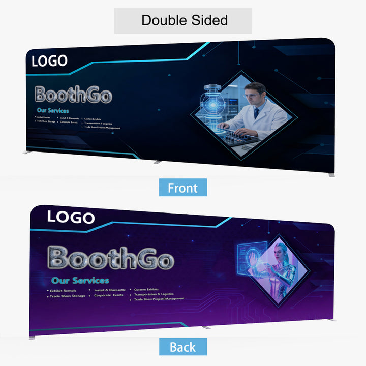 10X20 Straight Tension Fabric Trade Show Booth Display WIth Soft Canvas Bag