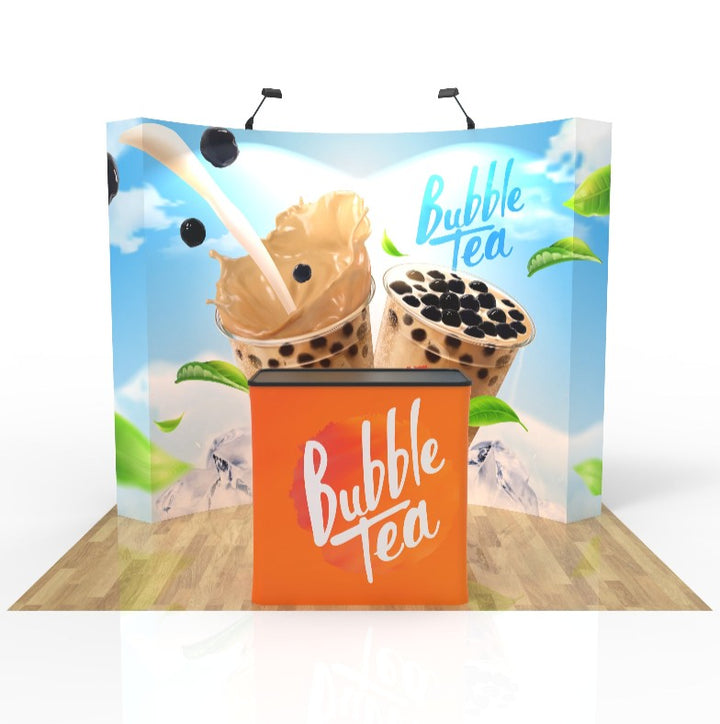 10‘ Curved Velcro Fabric Pop Up Display