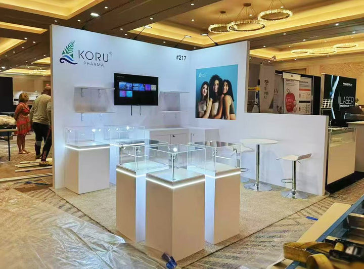 10x10 Wooden Trade Show Booth Exhibit Rental Package