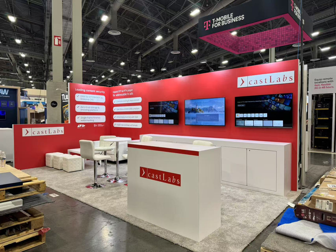10x20 Wooden Trade Show Booth Exhibit Rental Package