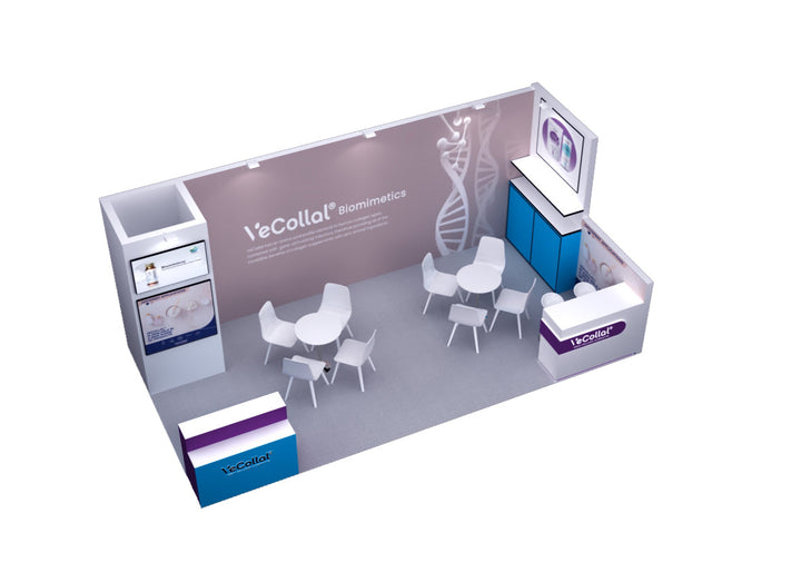 10x20 Wood Trade Show Booth Exhibit Rental