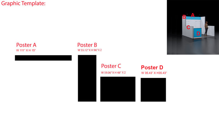 10' x 10' Wooden Exhibit with Low Return and Display