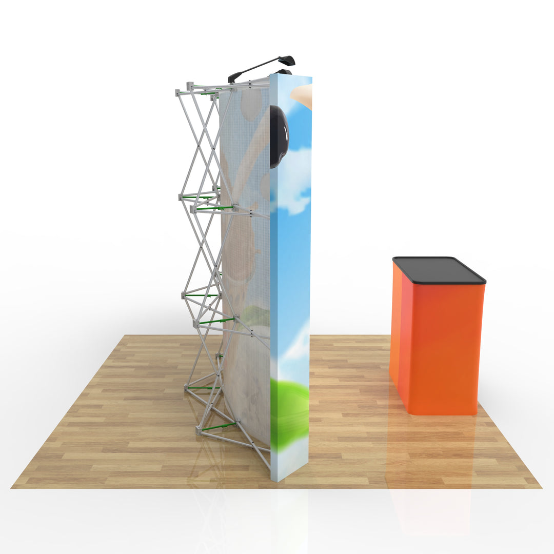 10‘ Curved Velcro Fabric Pop Up Display