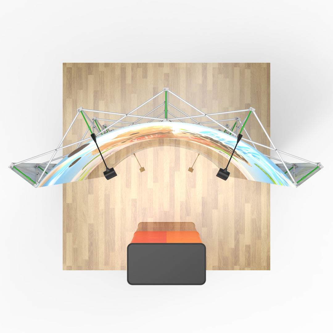 10‘ Curved Velcro Fabric Pop Up Display