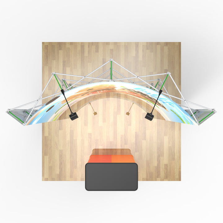 10‘ Curved Velcro Fabric Pop Up Display