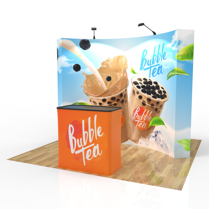 10‘ Curved Velcro Fabric Pop Up Display