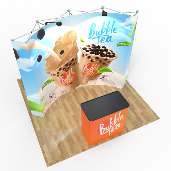10‘ Curved Velcro Fabric Pop Up Display
