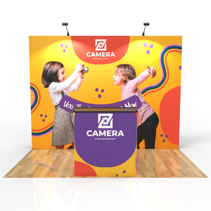 10‘ Straight Velcro Fabric Pop Up Display
