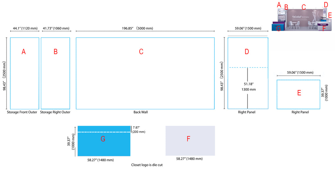 10x20 Wood Trade Show Booth Exhibit Rental