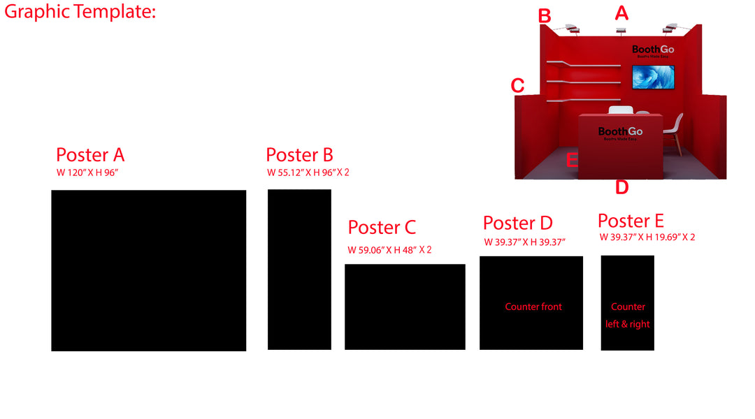 10x10 Wooden Booth Exhibit Urgent Rental Package A