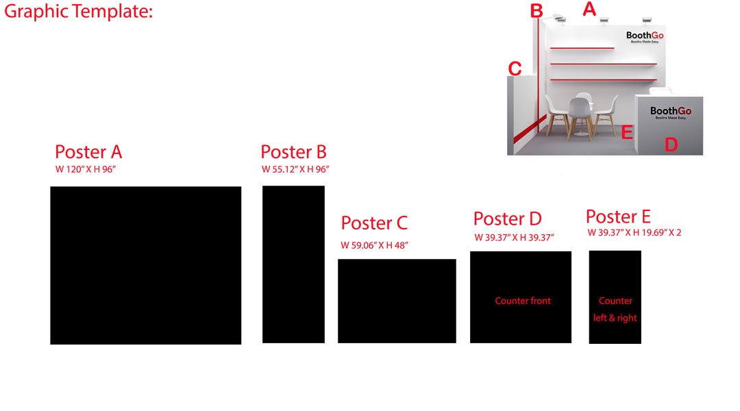 10x10 Wooden Booth Exhibit Urgent Rental Package B