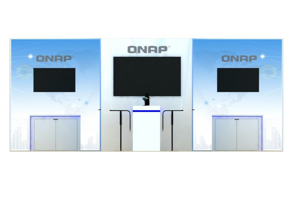 10x20 Wooden Trade Show Booth Exhibit Rental Package