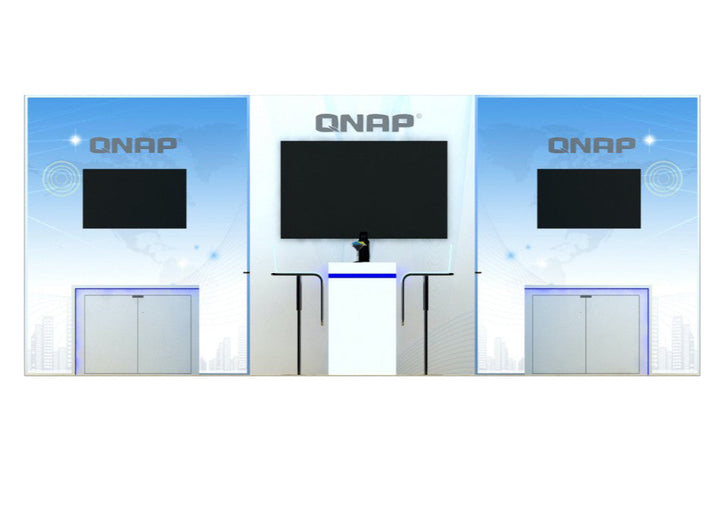 10x20 Wooden Trade Show Booth Exhibit Rental Package