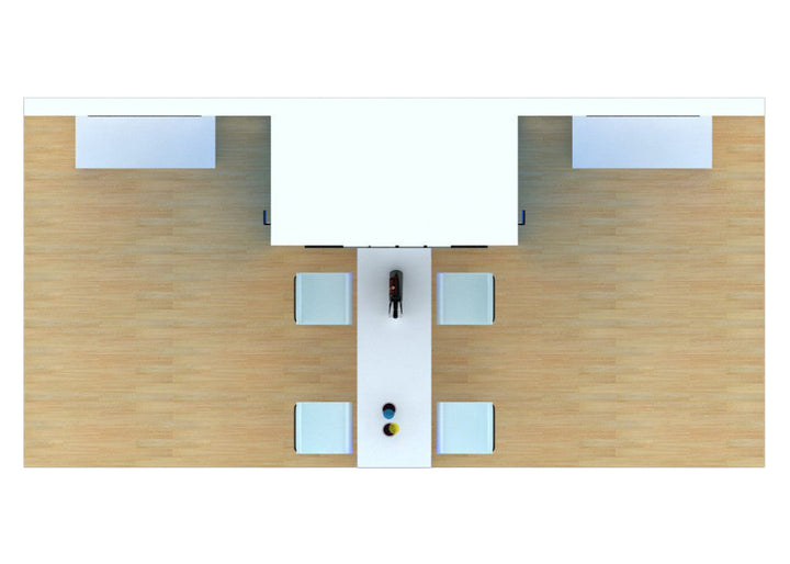 10x20 Wooden Trade Show Booth Exhibit Rental Package