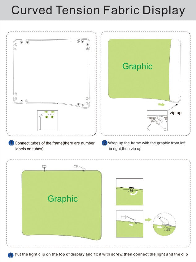 10ft Curved Tension Fabric Display