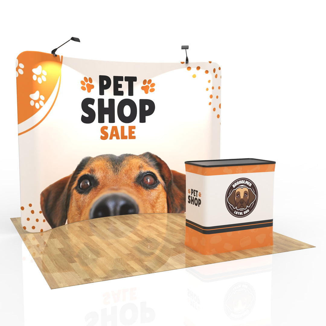 10ft Curved Tension Fabric Display