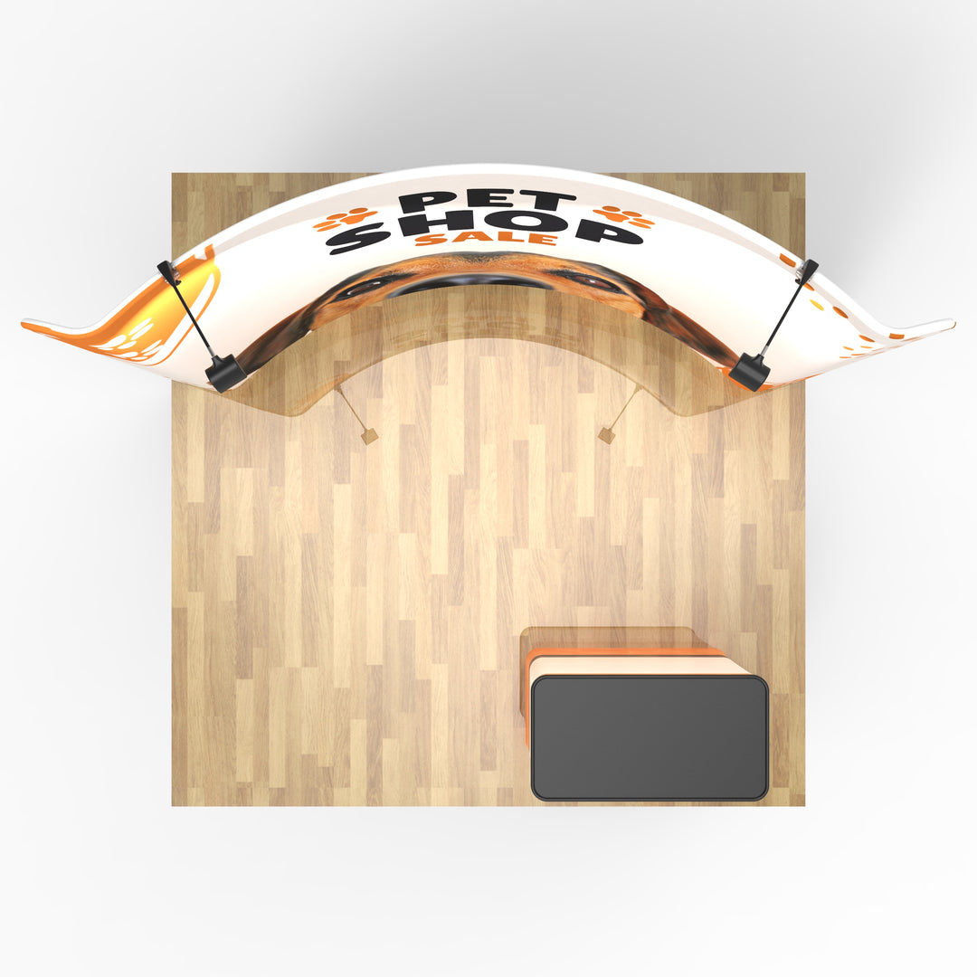 10ft Curved Tension Fabric Display