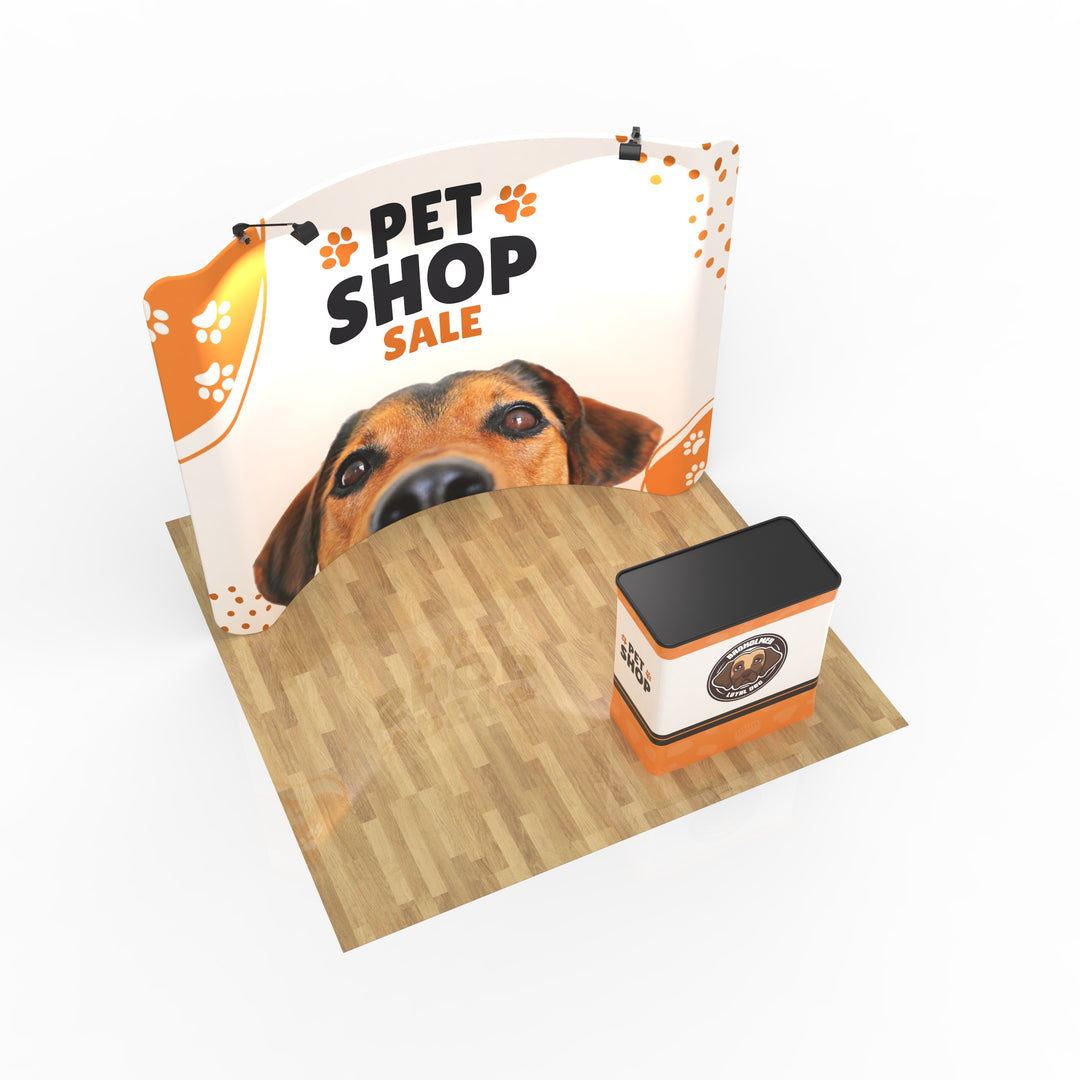 10ft Curved Tension Fabric Display