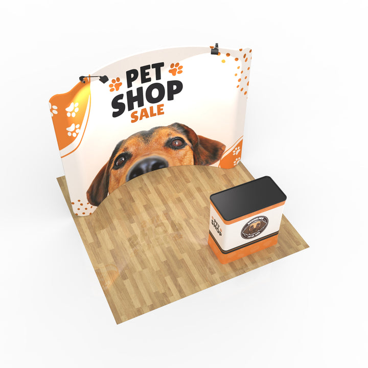 10ft Curved Tension Fabric Display