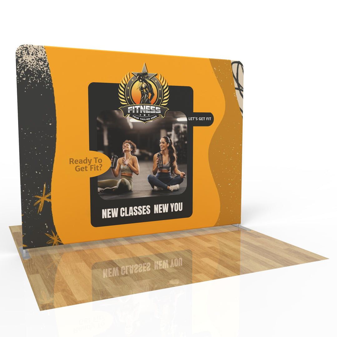 10X10 Straight Tension Fabric Trade Show Booth Display Kit