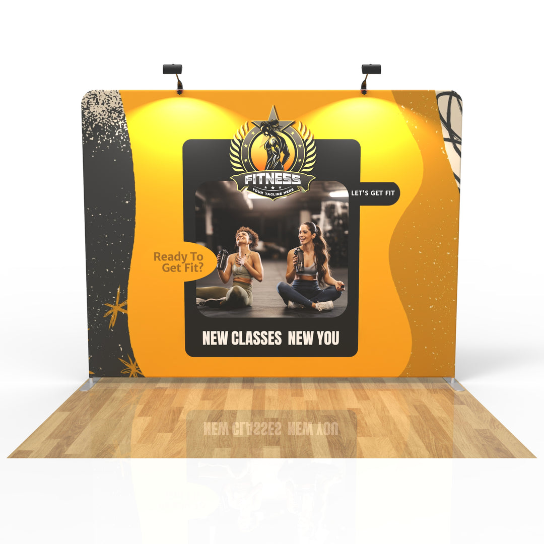10X10 Straight Tension Fabric Trade Show Booth Display Kit