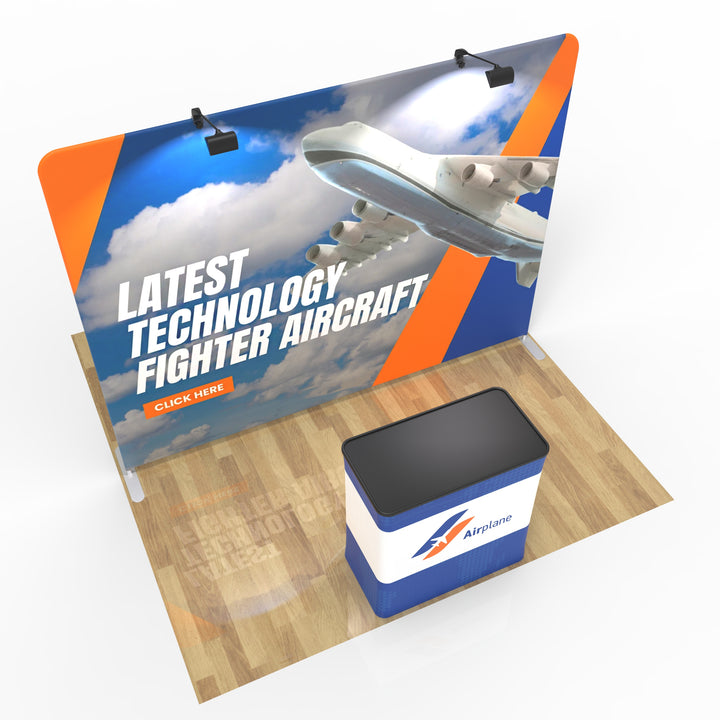 10X10 Straight Tension Fabric Trade Show Booth Display Kit