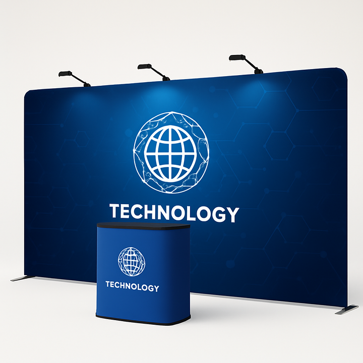 10X20 Straight Tension Fabric Trade Show Booth Display Kit