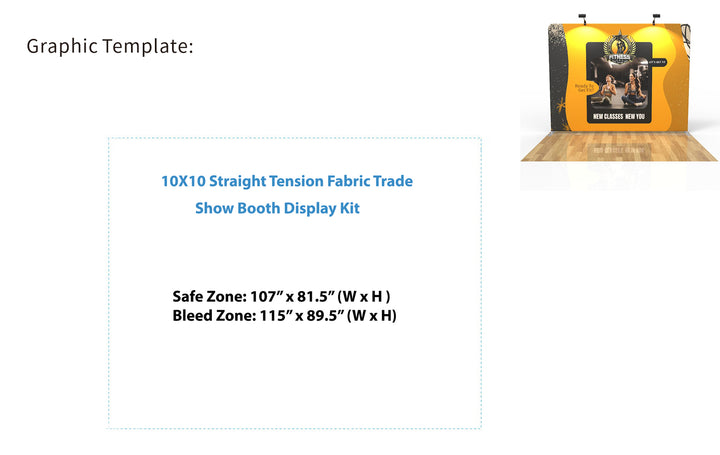 10ft Tension Fabric Trade Show Booth Kit