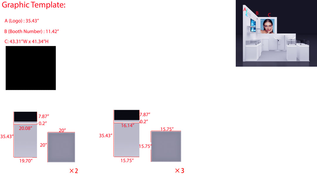10x10 Wooden Trade Show Booth Exhibit Rental Package