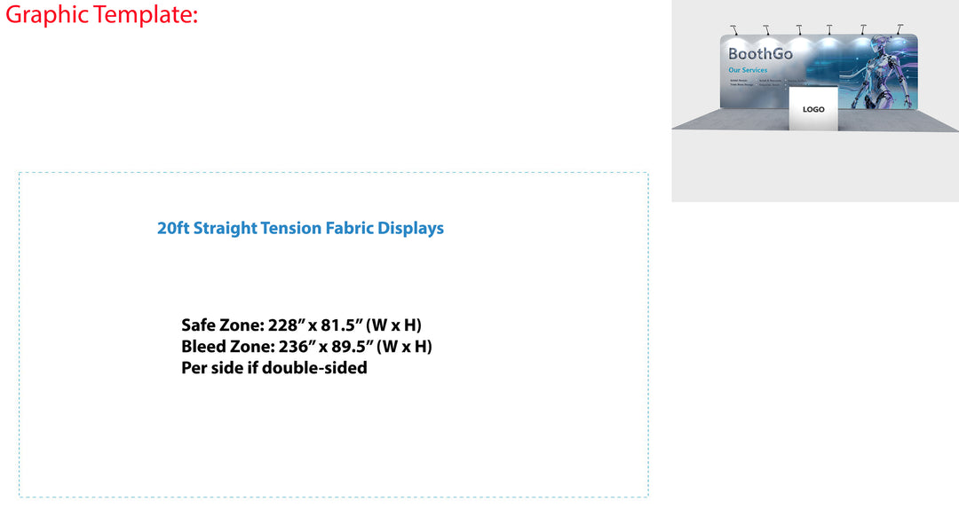 20X20 Straight Tension Fabric Trade Show Booth Display WIth Upgraded Wooden Cabinet