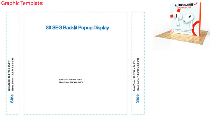 8‘ SEG Backlit Popup Display