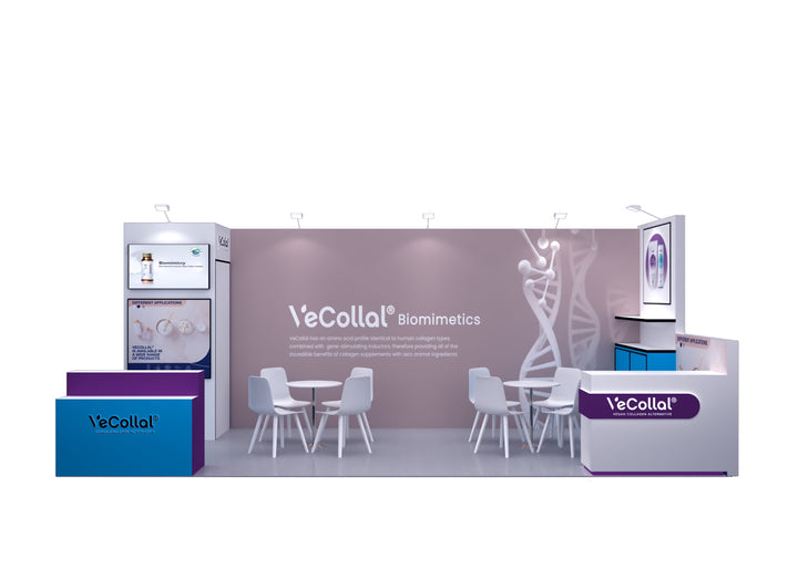 10x20 Wood Trade Show Booth Exhibit Rental